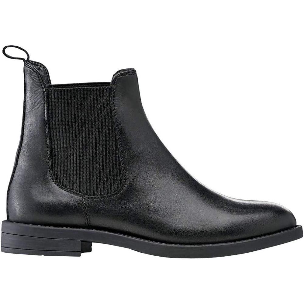 image:imageellos Womens Wide Width Leather Chelsea BootsBlack