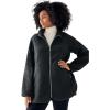 image:imageEllos Plus Size Sherpa ZipFront JacketBlack