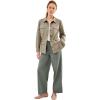 image:imageellos Plus Size Drapey Wide Leg PantDesert Green