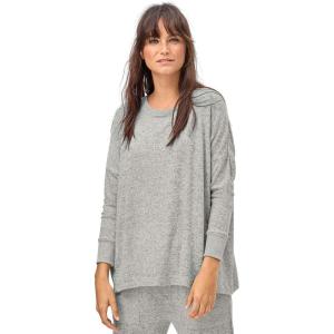 Ellos Plus Size Marled Boxy Lounge Top(Marled Grey)
