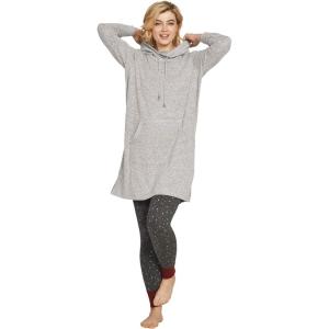 ellos Plus Size Cotton Spandex Pull On Sleep Legging(Heather Charcoal Star)