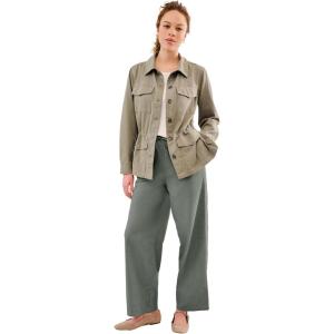 ellos Plus Size Drapey Wide Leg Pant(Desert Green)