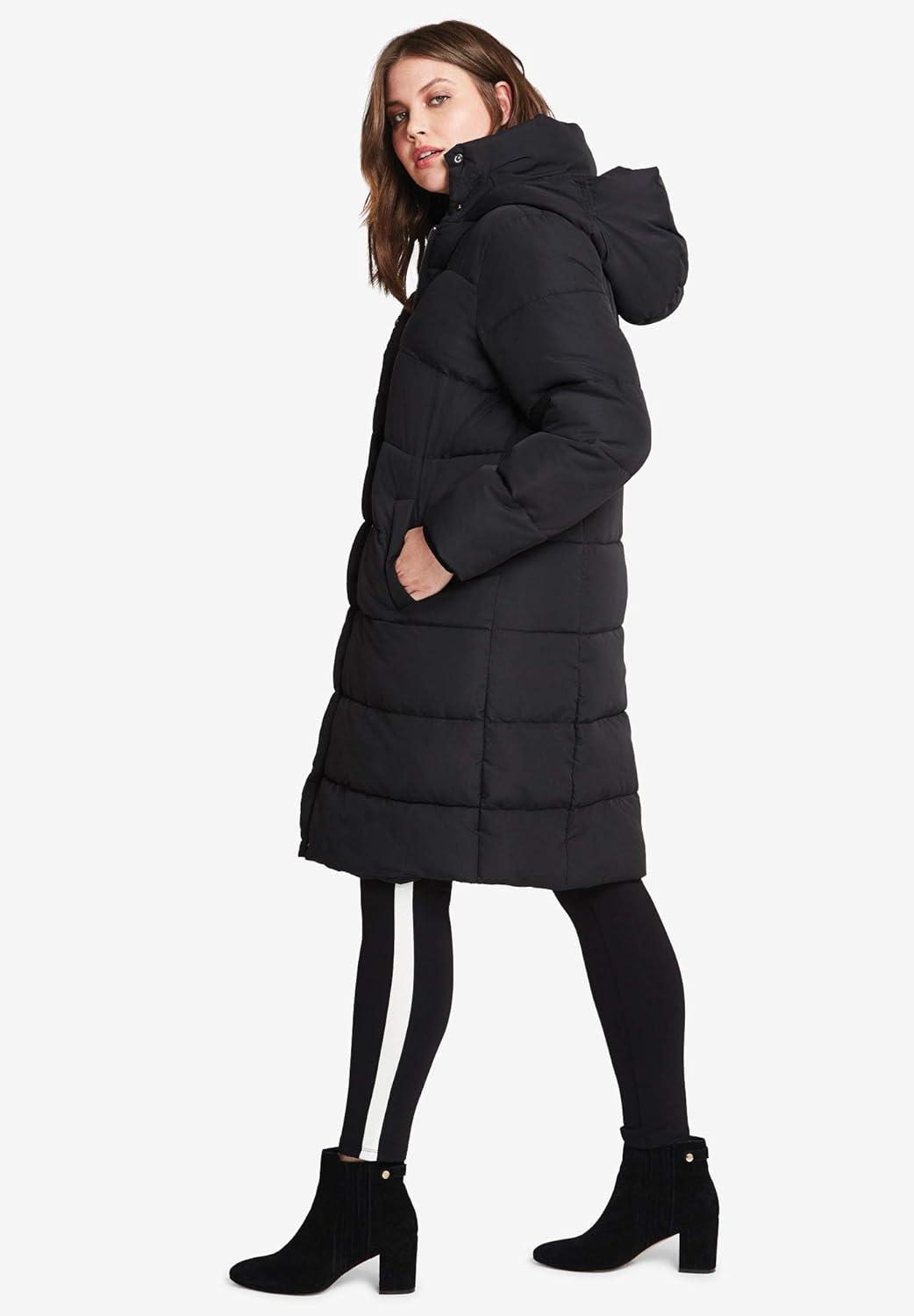 image:imageEllos Plus Size Long Hooded Puffer