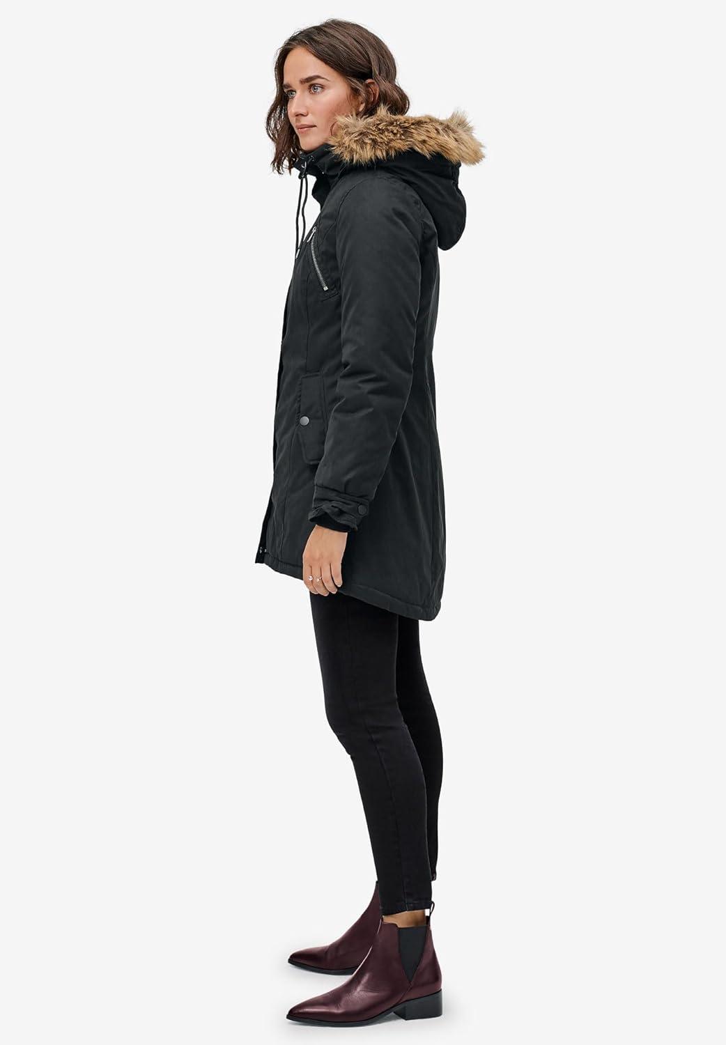 image:imageEllos Plus Size Modern ALine ParkaVintage Navy