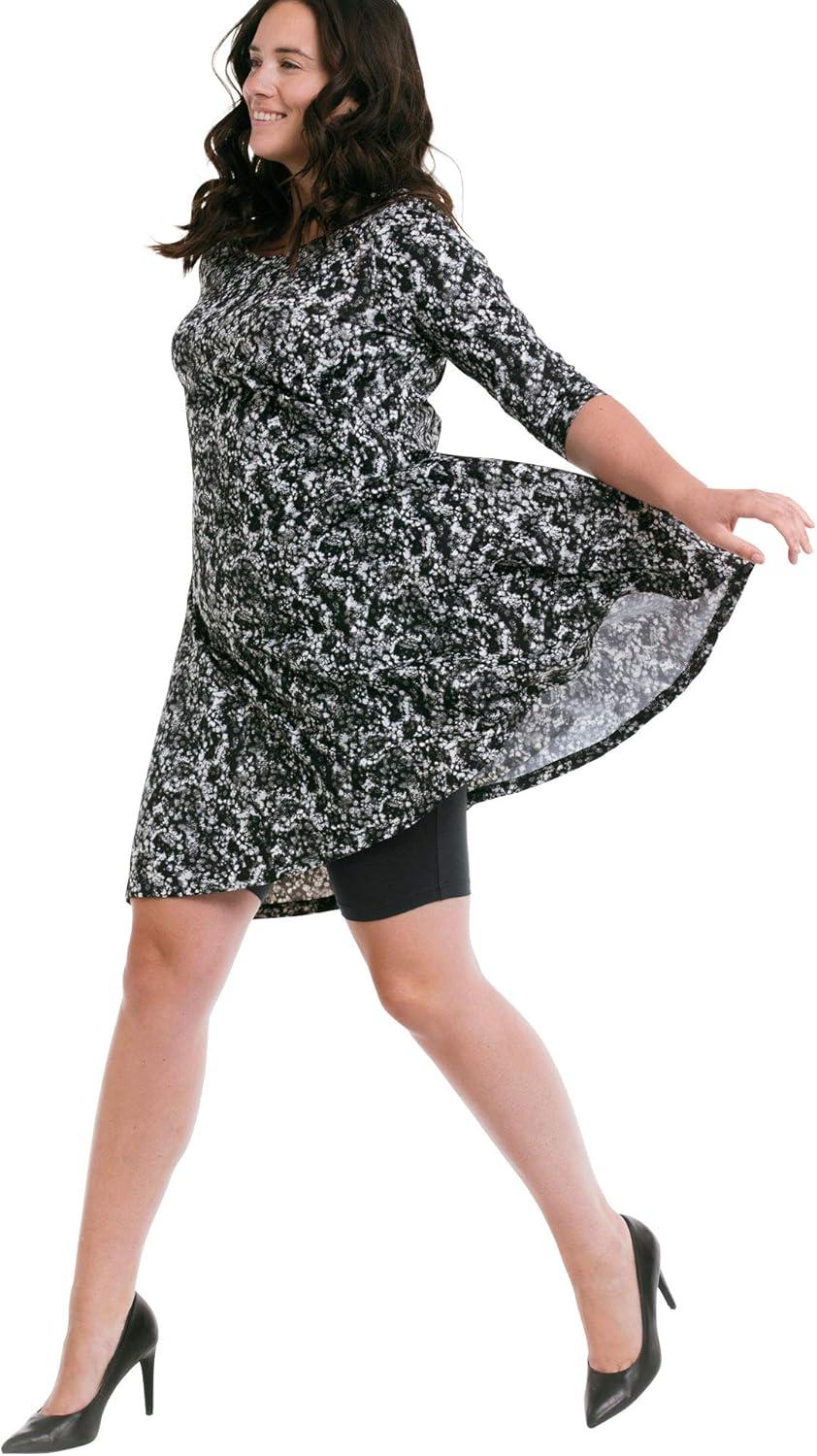 image:imageellos Plus Size Stretch Knit Bike ShortsHeather Charcoal