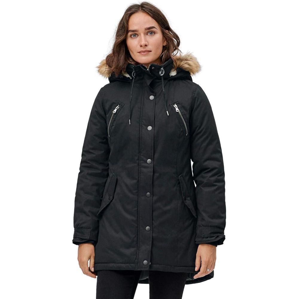 image:imageEllos Plus Size Modern ALine ParkaBlack