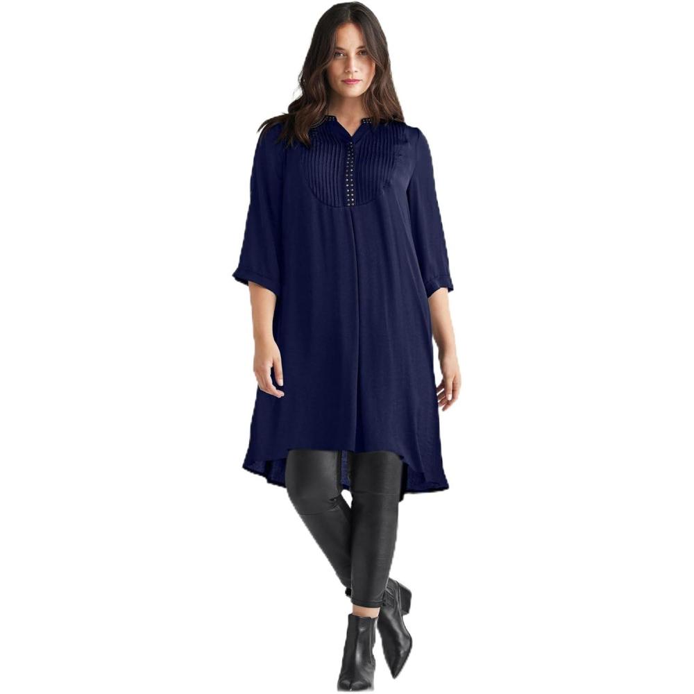 image:imageellos Plus Size Studded Tunic Dress