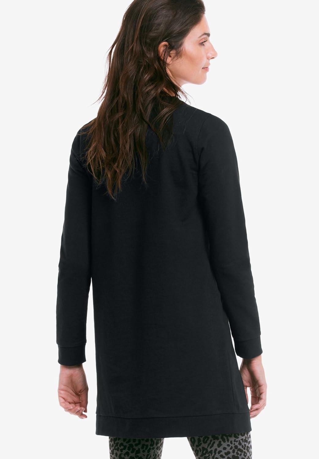 image:imageEllos Plus Size French Terry Love Tunic SweatshirtBlack