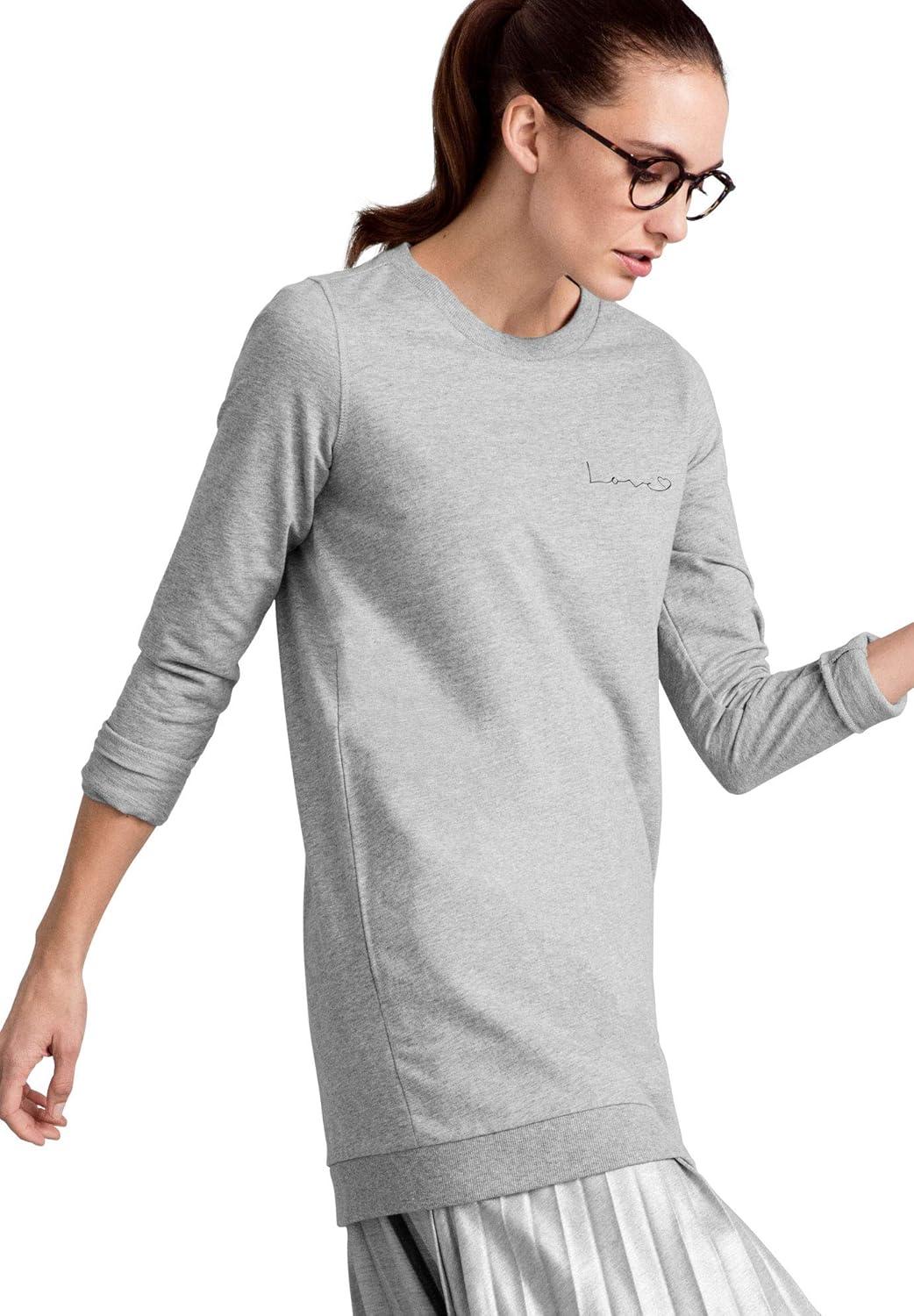 image:imageEllos Plus Size French Terry Love Tunic SweatshirtBlack