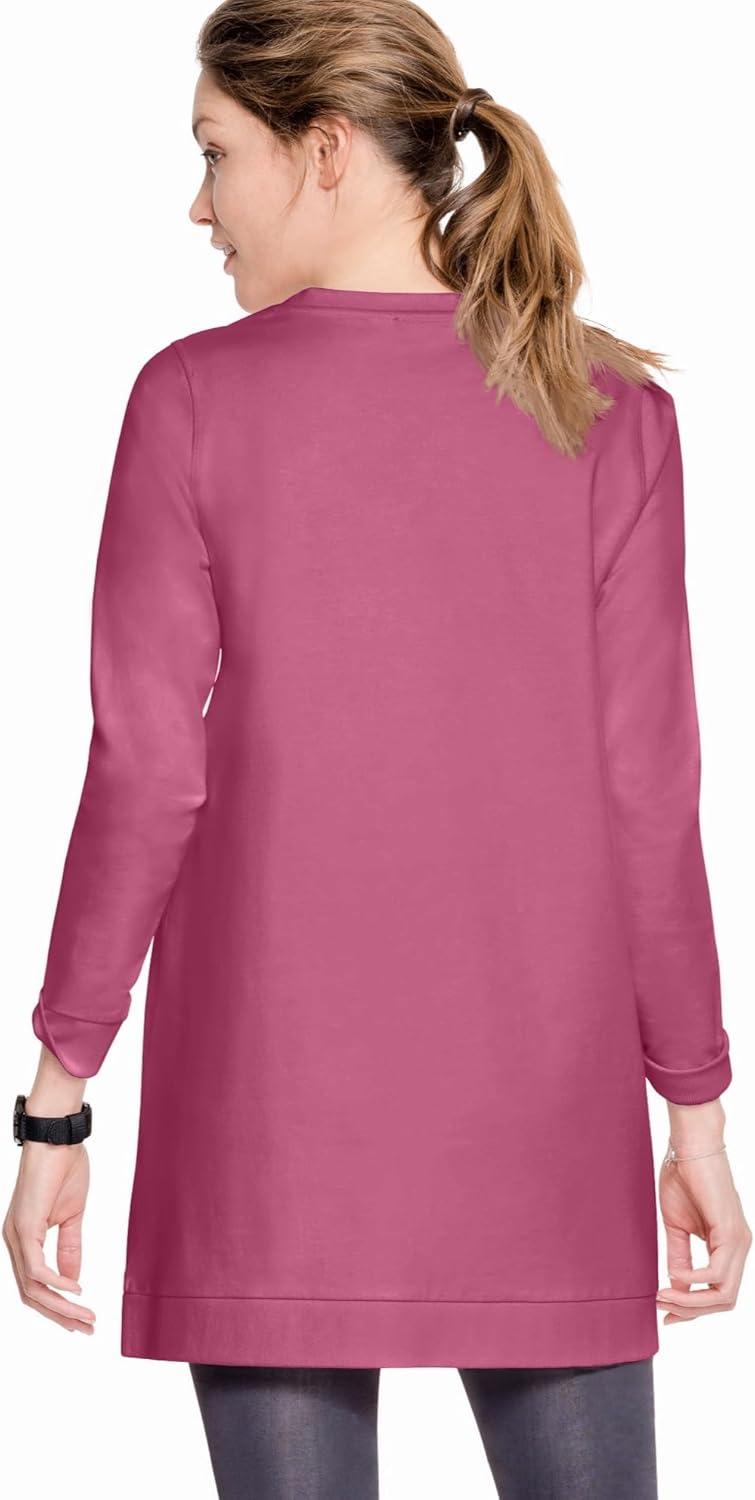 image:imageEllos Plus Size French Terry Love Tunic SweatshirtCherry Glow