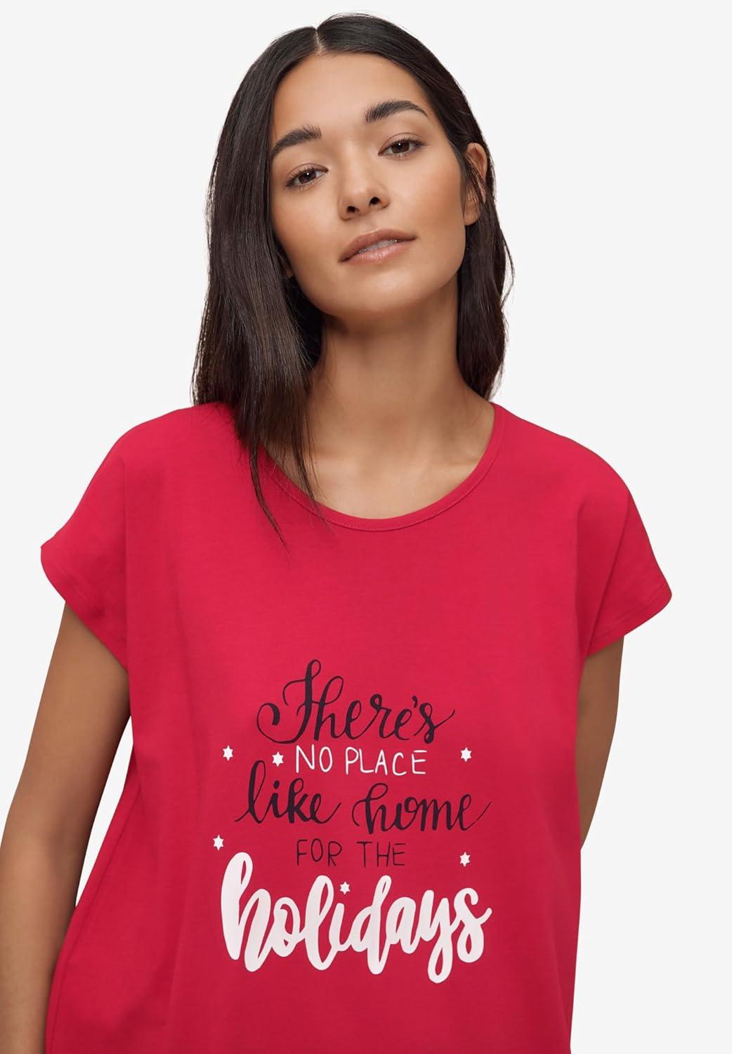 image:imageellos Plus Size Cap Sleeve Sleep ShirtNavy