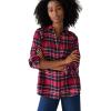 image:imageellos Plus Size Plaid Flannel ShirtRed Tartan Plaid