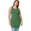 image:imageellos Plus Size Stretch Knit Scoop Neck Sleeveless Long TankForest Jade