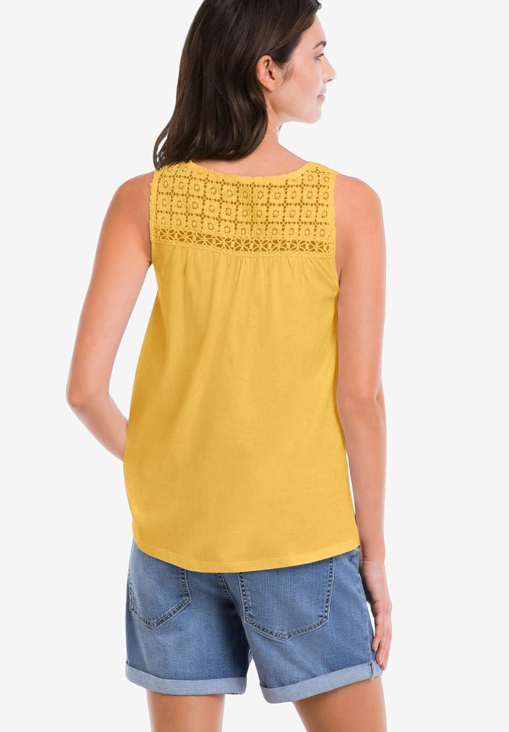image:imageellos Plus Size Crochet Lace TankSundance