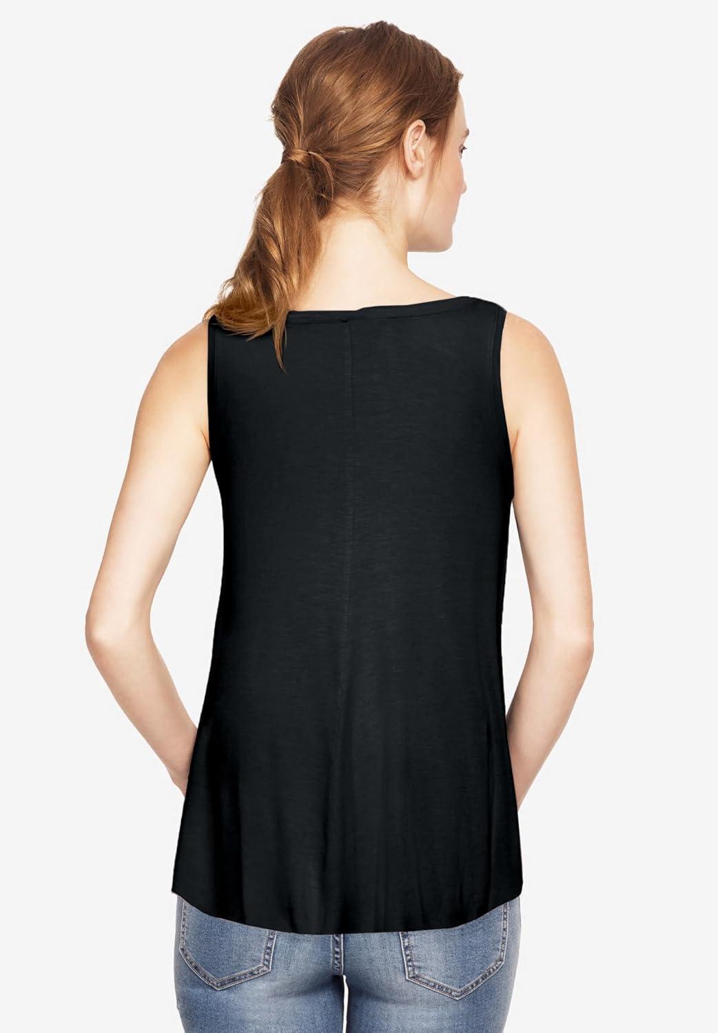 image:imageellos Plus Size VNeck Pointed Front TankMisty Rose