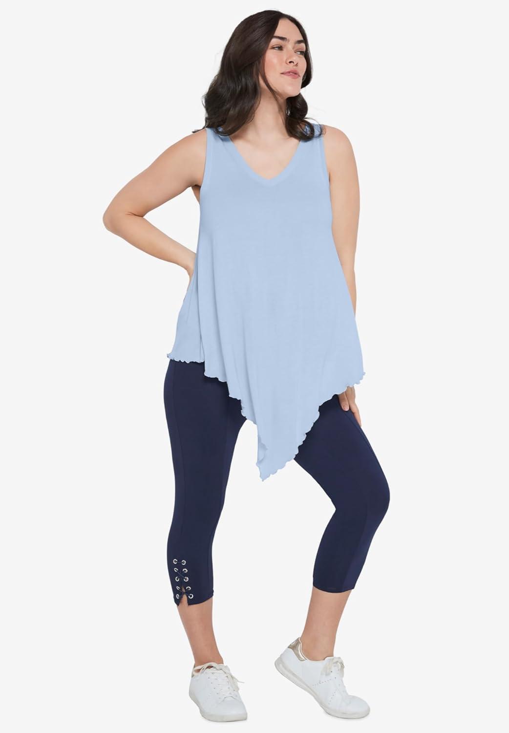 image:imageellos Plus Size VNeck Pointed Front TankMisty Rose