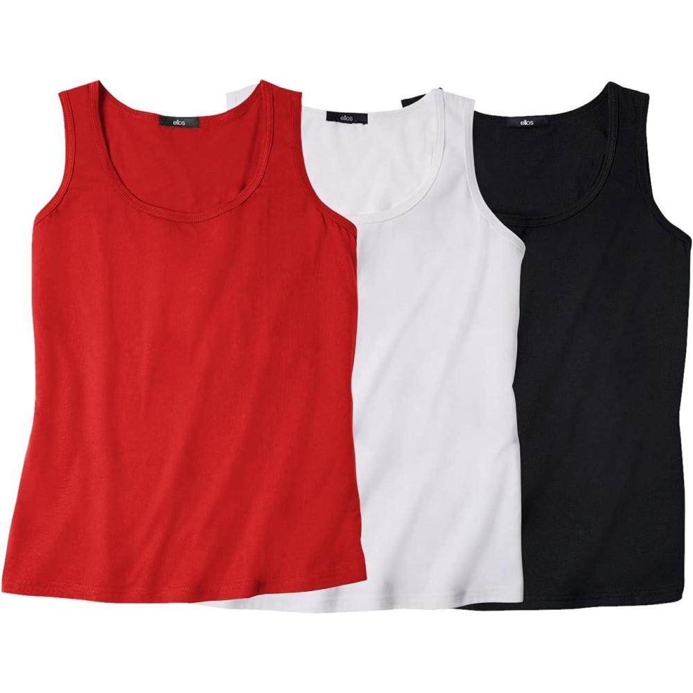 image:imageellos Plus Size 3Pack Sleeveless TankChili Red Pack