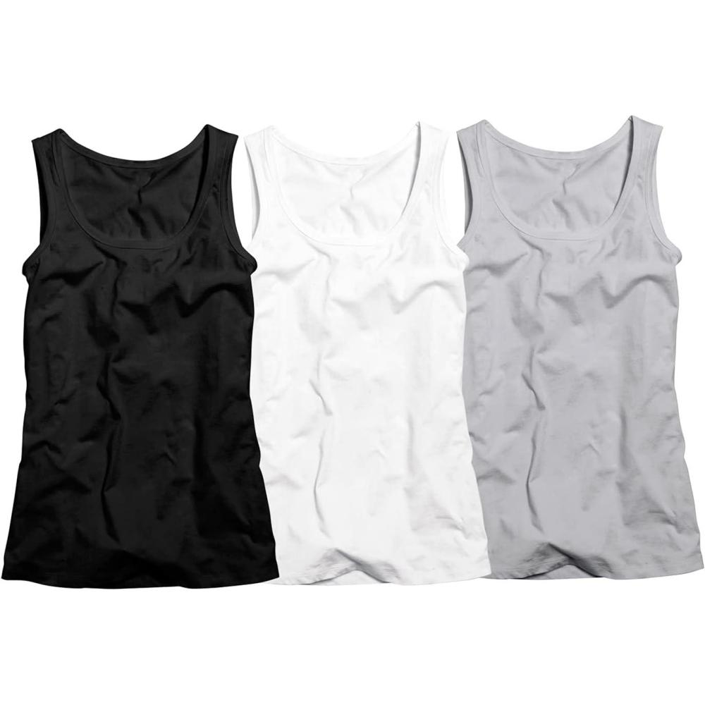 image:imageellos Plus Size 3Pack Sleeveless TankHeather Grey Pack