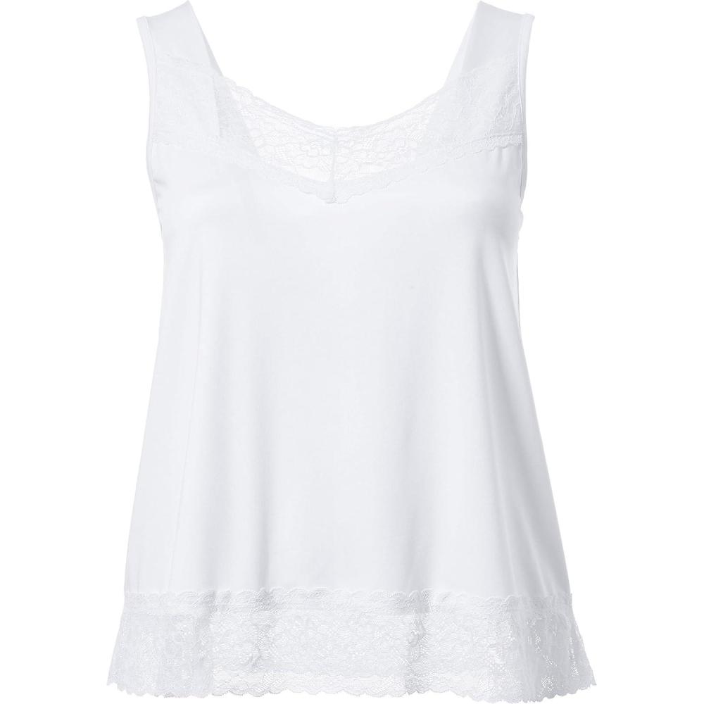 image:imageellos Plus Size LaceTrim TankWhite