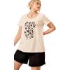 image:imageellos Plus Size Love Graphic TeeWhite Floral Graphic