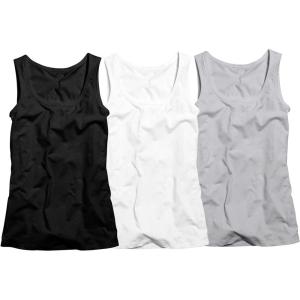 ellos Plus Size 3-Pack Sleeveless Tank(Heather Grey Pack)
