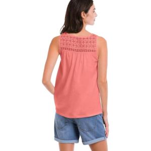 ellos Plus Size Crochet Lace Tank(Sweet Coral)
