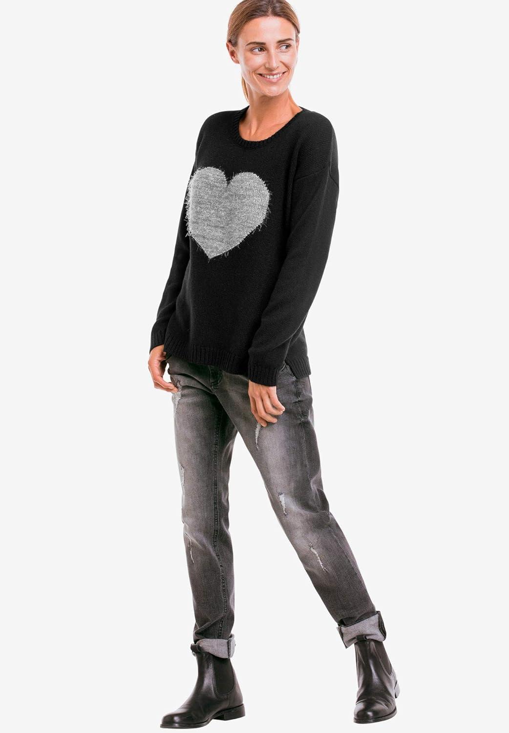 image:imageellos Plus Size Love SweaterIvory Black Bow