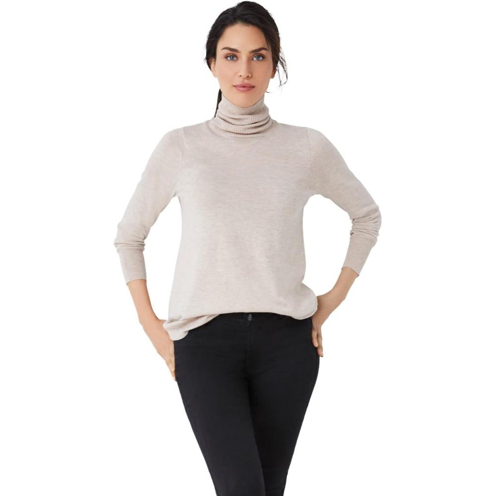 image:imageellos Plus Size Turtleneck SweaterHeather Sand