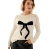 Ivory Black Bow