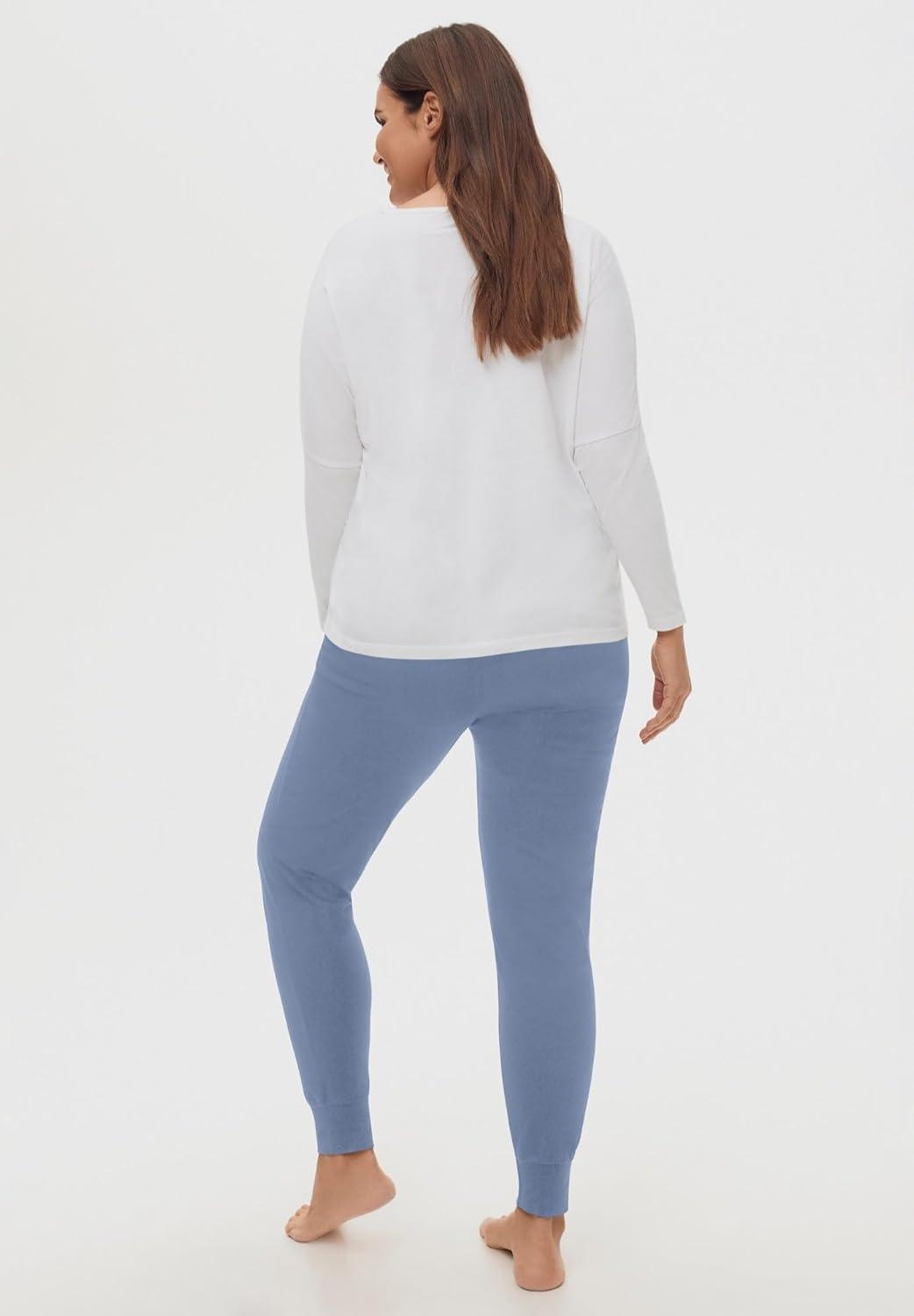 image:imageellos Plus Size Cotton Spandex Jogger Pull On PantsPale Indigo