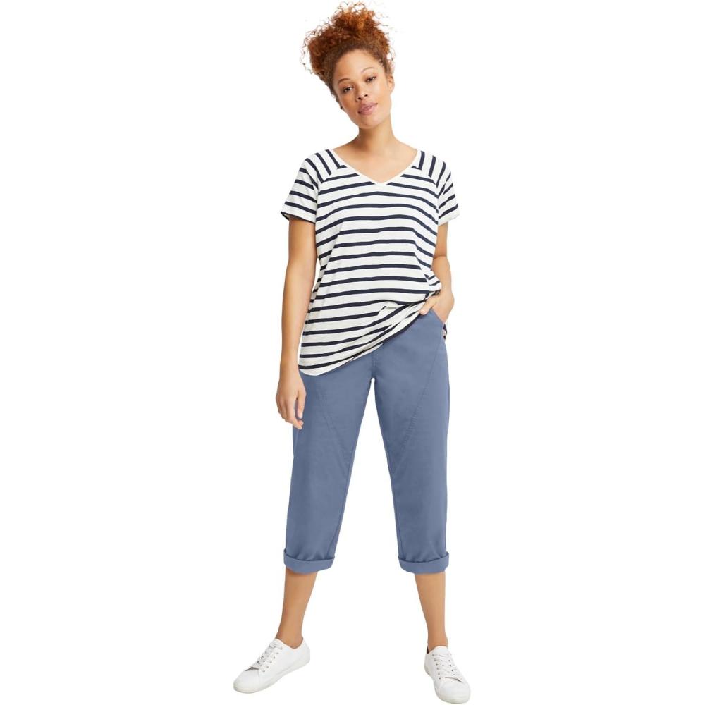 image:imageellos Plus Size Seamed CaprisPale Indigo