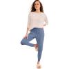 image:imageellos Plus Size Cotton Spandex Jogger Pull On PantsPale Indigo