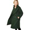 image:imageellos Plus Size DoubleBreasted Teddy CoatMidnight Green