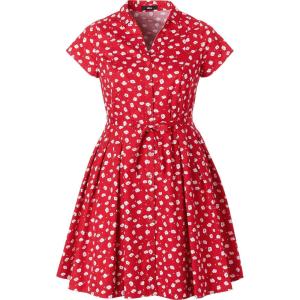 ellos Plus Size Sandy Shirtwaist Dress(Poppy Red Floral)