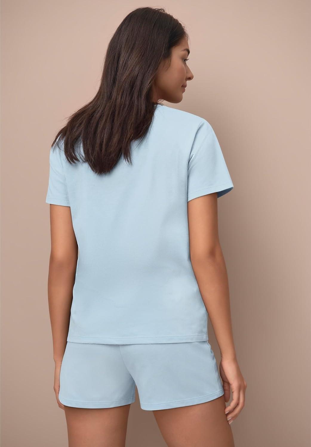 image:imageellos Plus Size 2Piece Short Sleep SetBlue Smoke Botanical