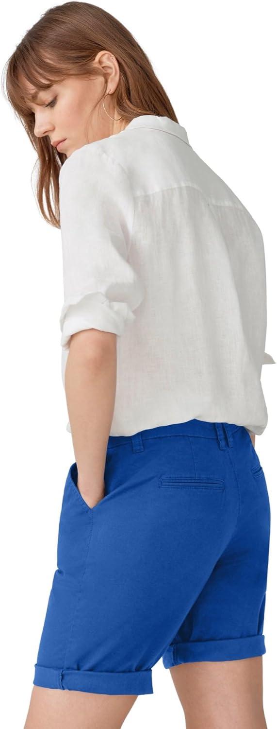 image:imageellos Plus Size Stretch Chino MidRise Bermuda ShortsOcean Sapphire