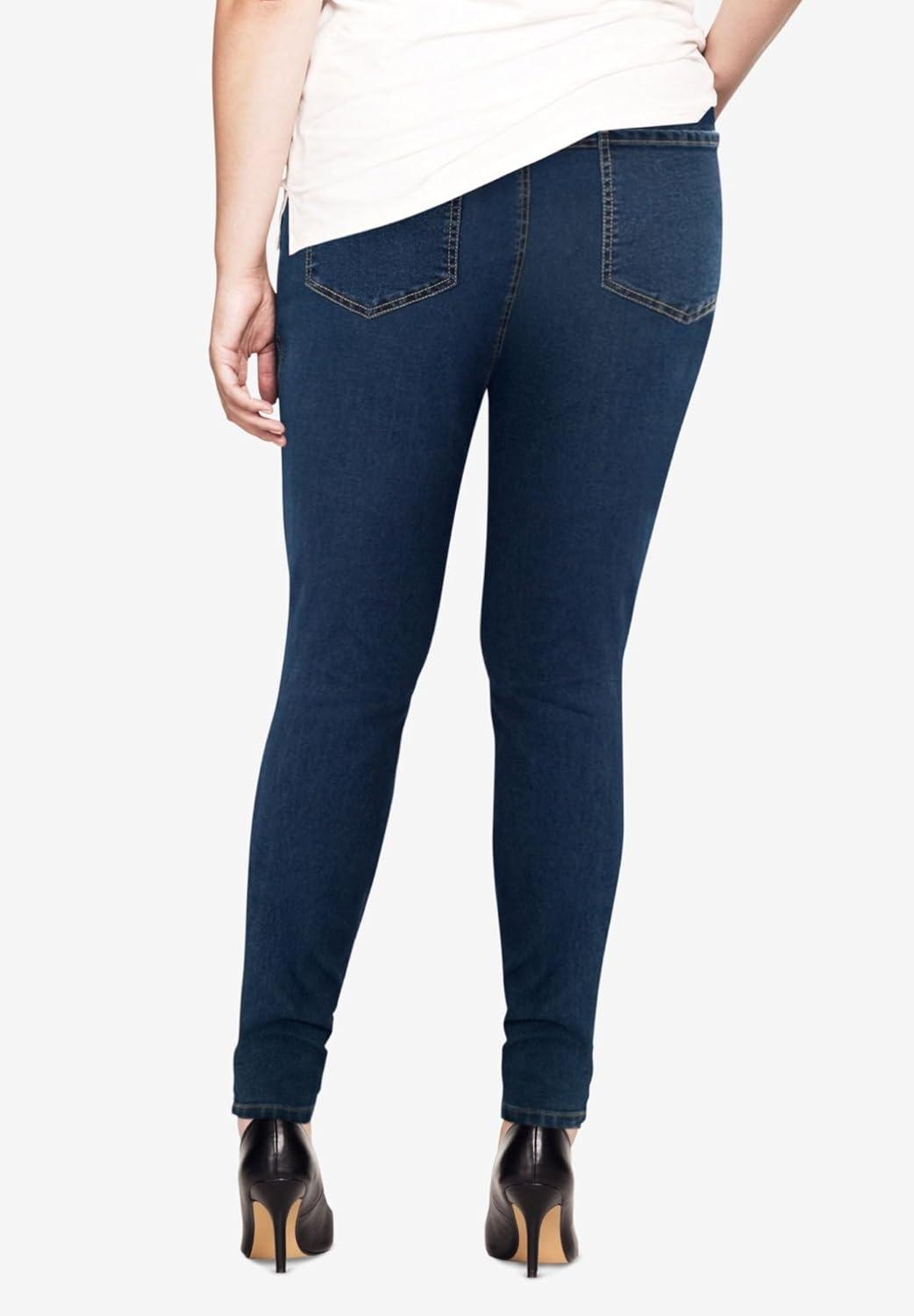 image:imageellos Plus Size MidRise Stretch Denim PullOn 4 Pocket JeggingsMedium Stonewash