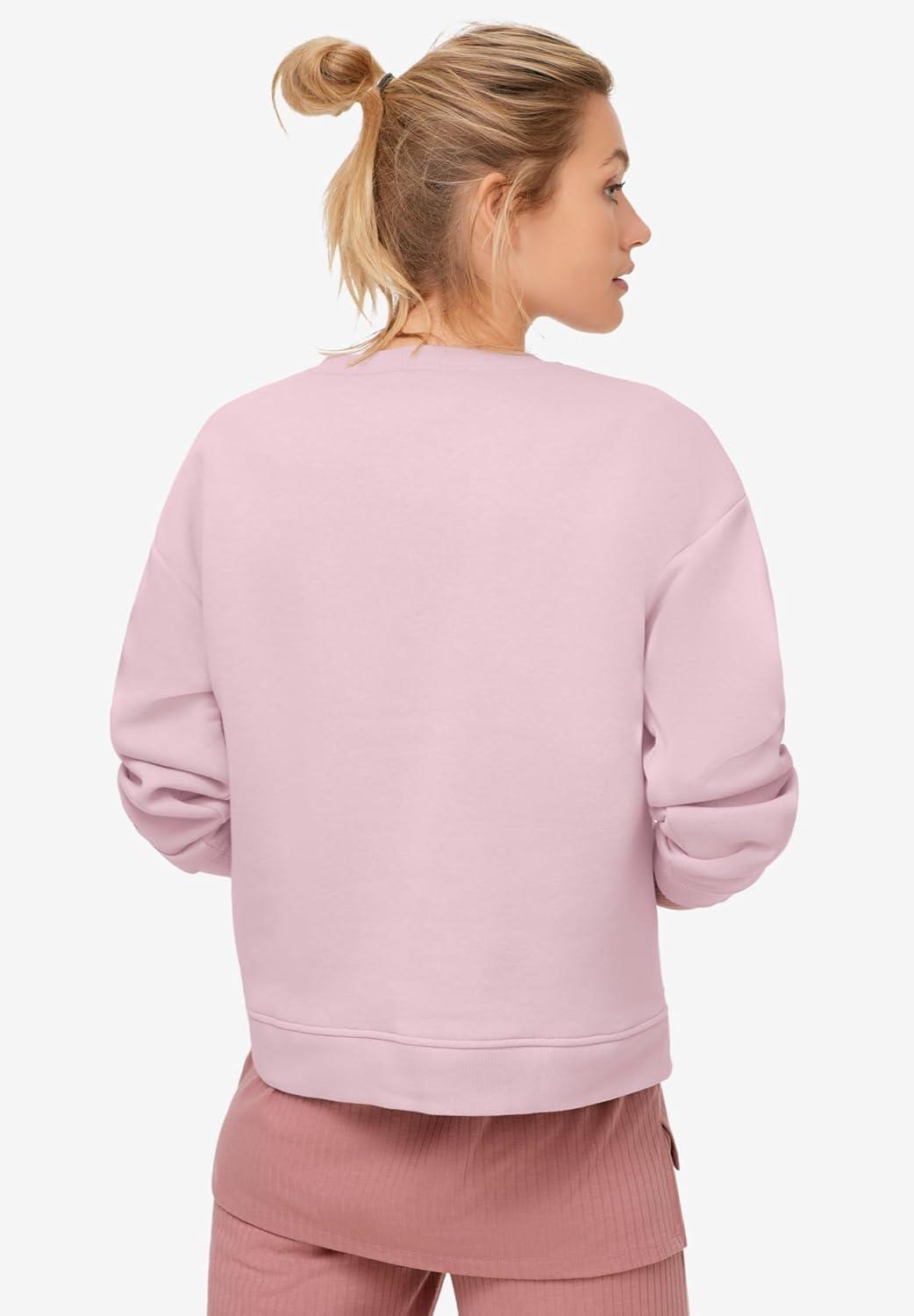 image:imageellos Plus Size Boxy Fleece SweatshirtMisty Rose
