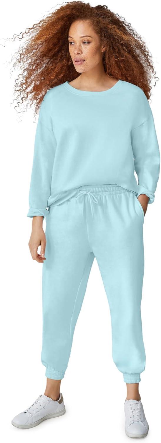 image:imageellos Plus Size Boxy Fleece SweatshirtMisty Rose