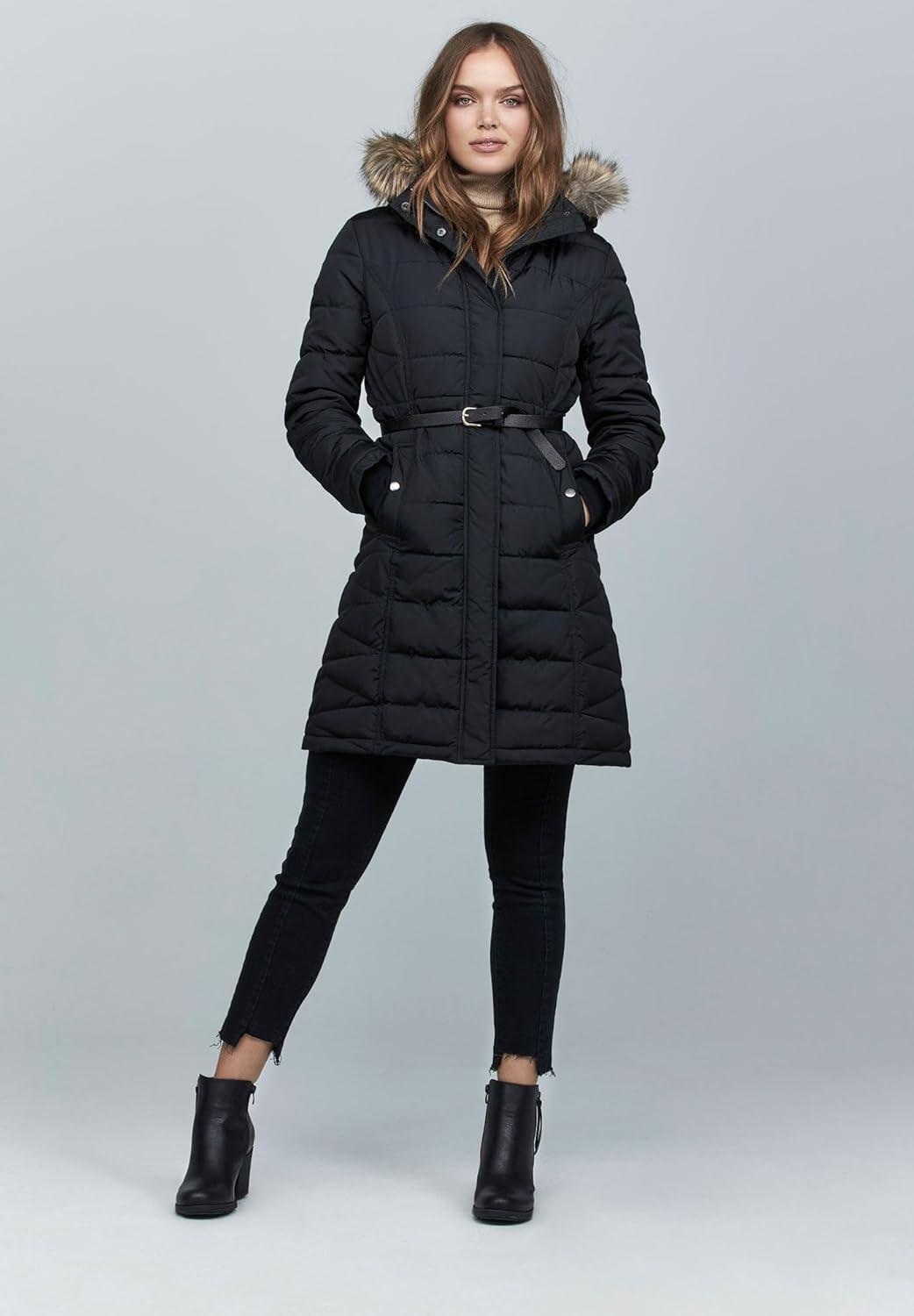 image:imageellos Plus Size Faux Fur Trim PufferMidnight Berry