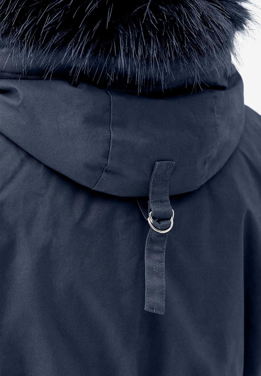 image:imageellos Plus Size SideSnap ZipFront ParkaNavy