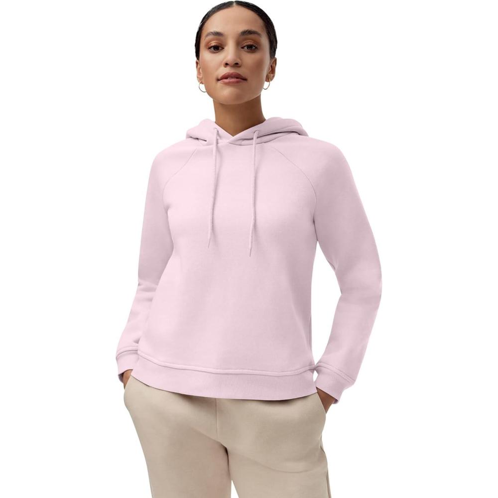 image:imageellos Plus Size Hooded Fleece Boxy SweatshirtMisty Rose