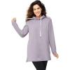 image:imageellos Plus Size Hooded Sweatshirt TunicLilac Smoke