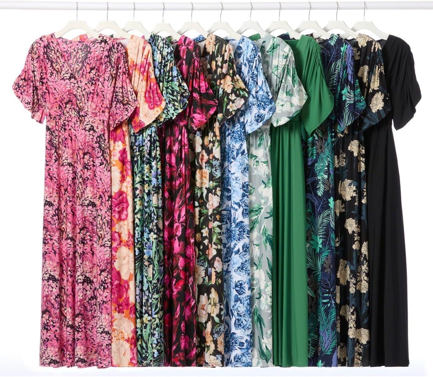 image:imageEllos Plus Size Knit TieBack MaxiWhite Blue Floral