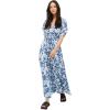 White Blue Floral