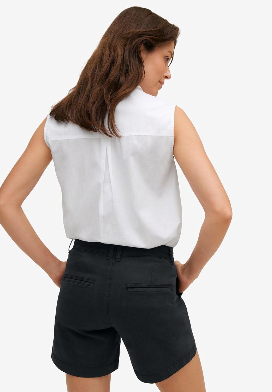 image:imageellos Plus Size Stretch Chino MidRise ShortsBlack
