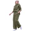 image:imageellos Plus Size Wide Leg Fleece Sweatpant with Drawstring WaistBurnt Olive