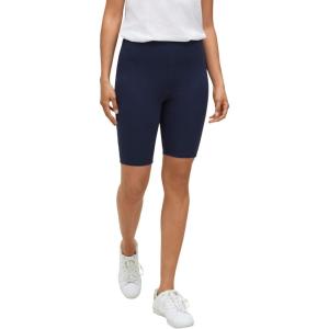 ellos Plus Size Cotton Spandex Bike Shorts(Navy)