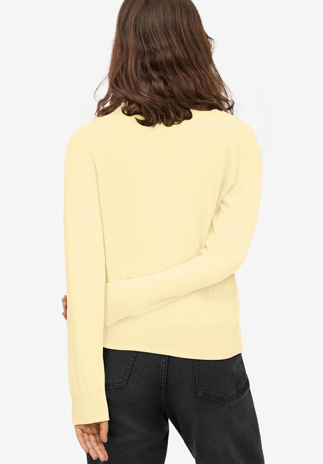 image:imageellos Plus Size Lightweight Fine Knit Relaxed VNeck Boxy CardiganButter
