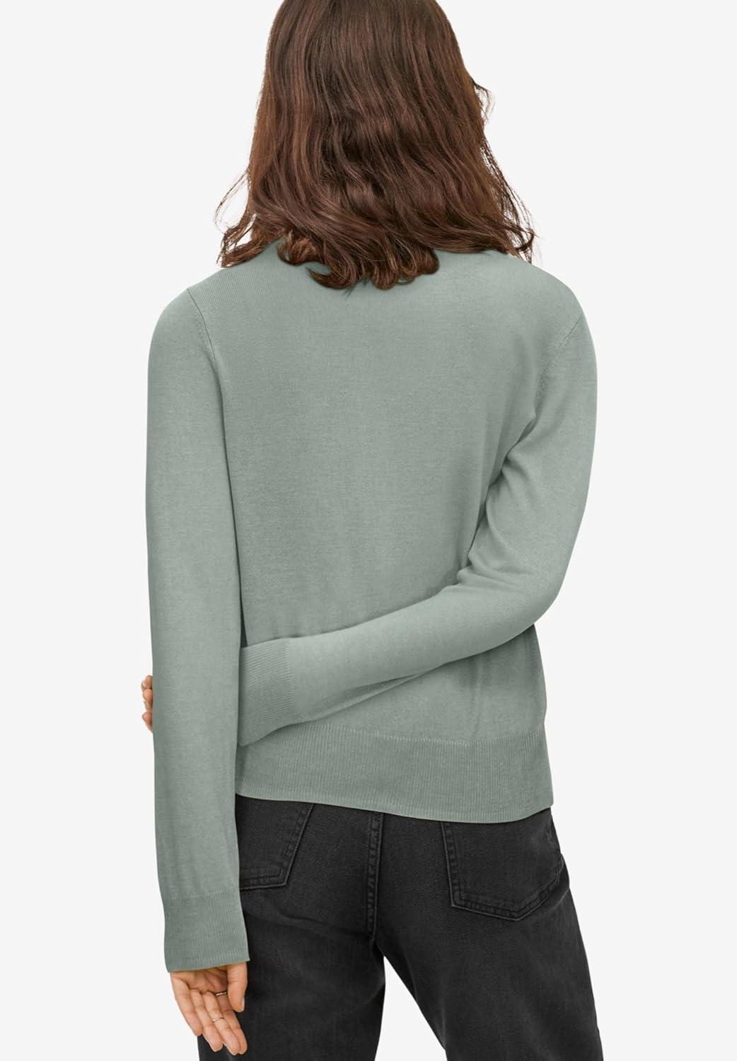image:imageellos Plus Size Lightweight Fine Knit Relaxed VNeck Boxy CardiganGrey Spruce